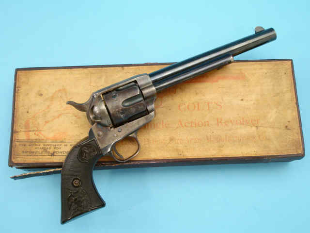 Colt Single Action Army Revolver in Scarce Early Pasteboard Box