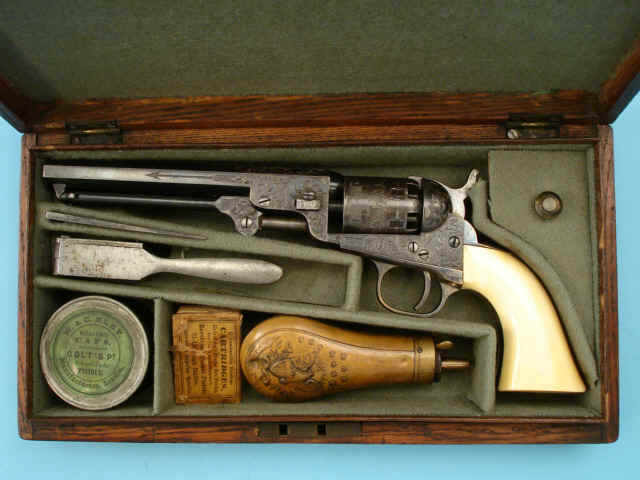 Cased Custom Engraved Colt 1849 Pocket Percussion Revolver