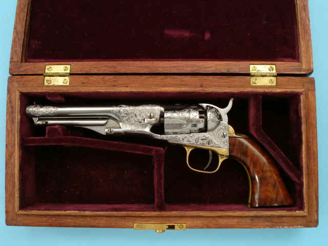 Custom Engraved Colt Model 1862 Police Revolver