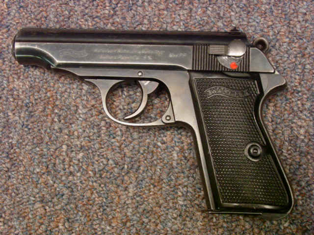 *Walther Model PP Pistol, with Leather Holster and Extra Magazine