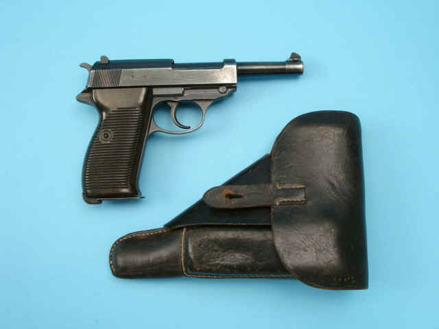 *Walther cyqCode P-38 Semi-Automatic Pistol with Leather Military Holster