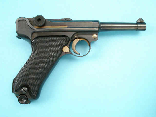 *German Luger Pistol with 42 On Top of Breech, by Mauser