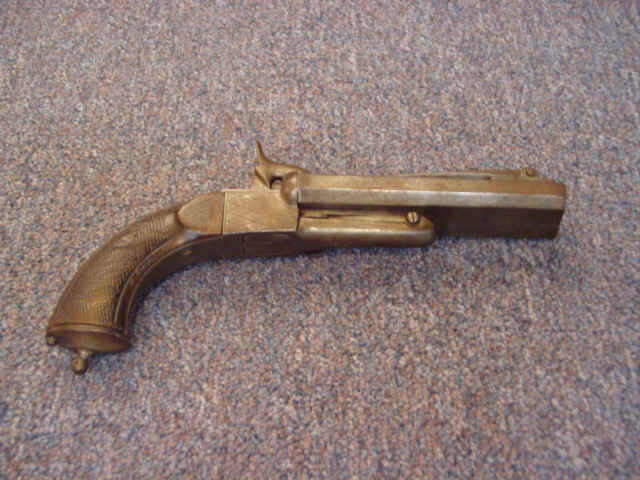 Double Barrel Pinfire Folding Trigger Pistol