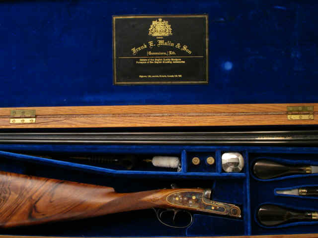 *"The Royal Presentation" Gold Inlaid, Engraved and Cased Frank Malin .410 Sidelock Shotgun Commemorating  the Wedding of Prince Charles and Lady Diana Spencer