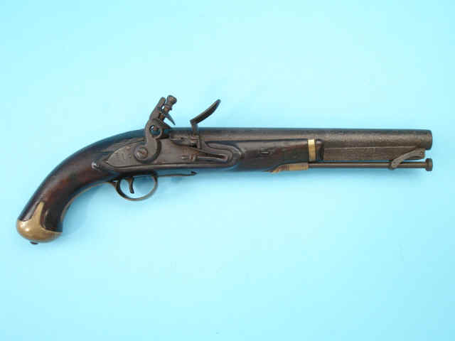 Rare Virginia Manufactory Second Model Flintlock Pistol Dated 1814, Assembly Number 222