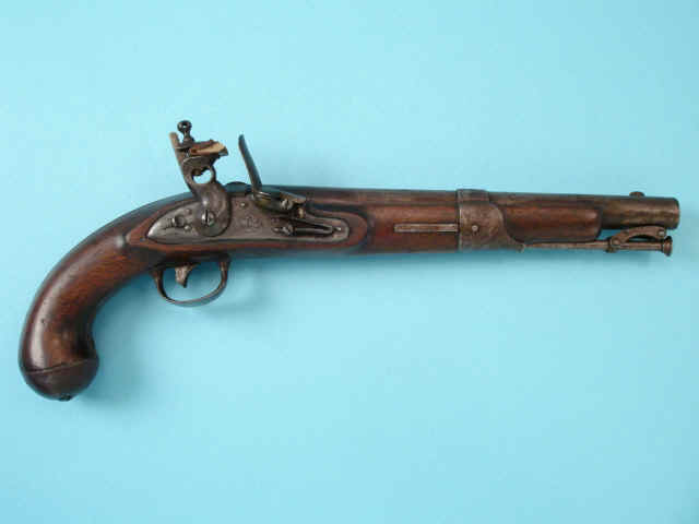 U.S. Martially Marked Model 1819 Flintlock Pistol by Simeon North