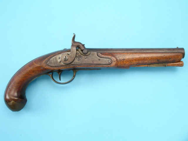 Fine U.S. Martially Marked Model 1811 Simeon North Pistol, Arsenal Conversion to Percussion